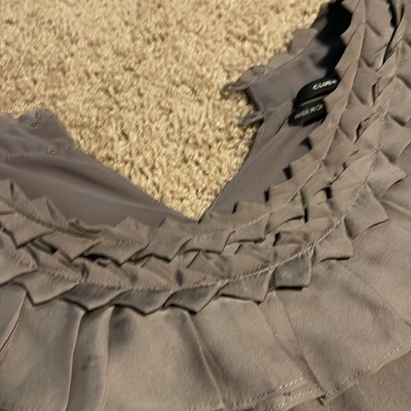 Club Monaco textured collar blouse in a purple/grey - Picture 3 of 5